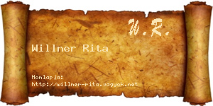 Willner Rita névjegykártya